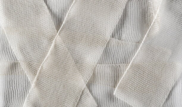 Medical bandage background and texture, top view