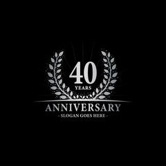 Obraz premium 40 years anniversary logo. Vector and illustration.
