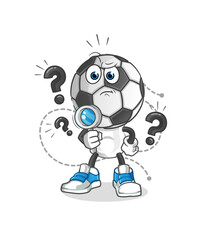 football head cartoon searching illustration. character vector