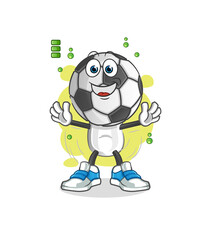 football head cartoon full battery character. cartoon mascot vector