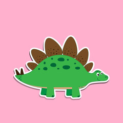 little happy and cute green dinosaur