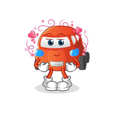 car shy vector. cartoon character