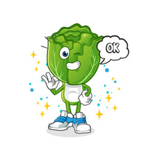 Obraz premium cabbage head cartoon agree mascot. cartoon vector