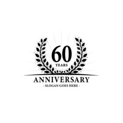 60 years anniversary logo. Vector and illustration.
