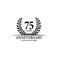 75 years anniversary logo. Vector and illustration.