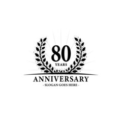 80 years anniversary logo. Vector and illustration.