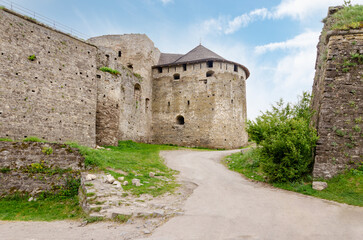 Fototapeta na wymiar medieval castle. architectural monument of a stone fortress
