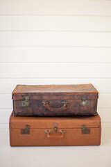 Vintage suitcase stack