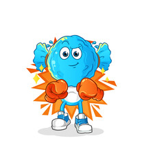 candy head cartoon boxer character. cartoon mascot vector