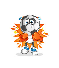 football head cartoon boxer character. cartoon mascot vector