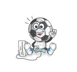 football head cartoon playing video games. cartoon character