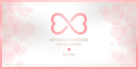 14 subat, sevgililer gununuz kutlu olsun.
happy valentines day greeting card vector illustration