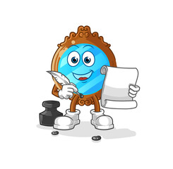 Obraz premium mirror writer vector. cartoon character