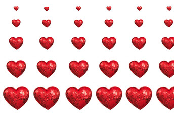 St. Valentine's Day background with red hearts. red hearts pattern on white background.