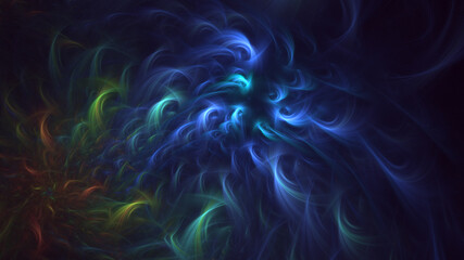 3D rendering abstract fractal light background