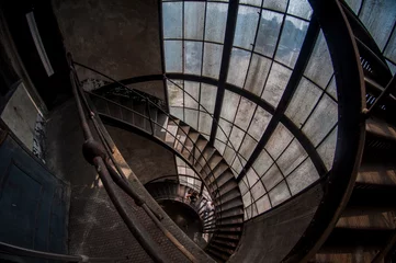Foto auf Acrylglas Alte verlassene Gebäude Altes verlassenes Kraftwerk in Budapest