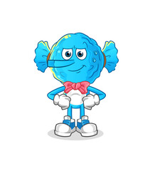 candy head cartoon lie like Pinocchio character. cartoon vector