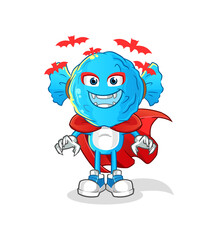 candy head cartoon Dracula illustration. character vector