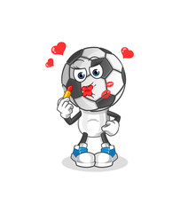 football head cartoon make up mascot. cartoon vector
