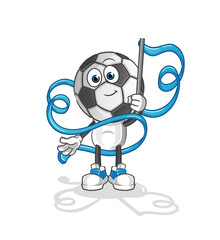 football head cartoon Rhythmic Gymnastics mascot. cartoon vector