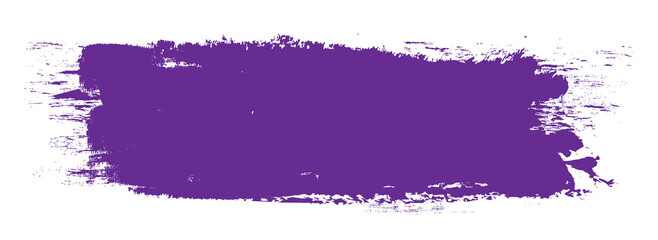 Violet brush stroke isolated on white background. Trendy brush stroke vector for violet ink paint, grunge backdrop, dirt banner, watercolor design and dirty texture. Brush stroke vector