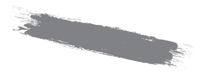 Grey brush stroke isolated on white background. Trendy brush stroke vector for grey ink paint, grunge backdrop, dirt banner, watercolor design and dirty texture. Brush stroke vector