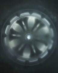 Inside of a washing machine tub looking from above