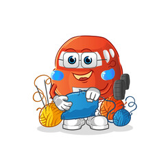 car tailor mascot. cartoon vector