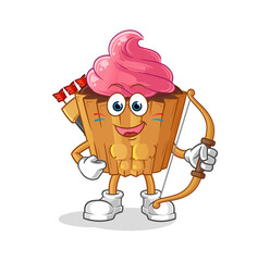 cupcake native american tribe. cartoon mascot vector