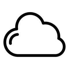 Cloud Flat Icon Isolated On White Background