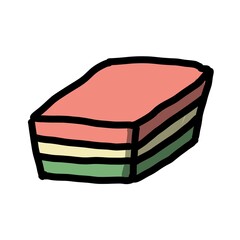 ひなまつりに飾る菱餅のイラスト。