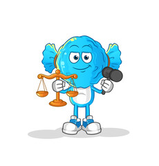 candy head cartoon lawyer cartoon. cartoon mascot vector