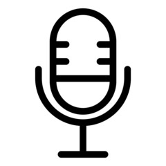 Microphone Flat Icon Isolated On White Background