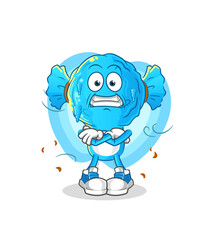 candy head cartoon cold illustration. character vector