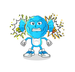 candy head cartoon anime angry vector. cartoon character