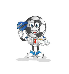 football head cartoon pilot mascot. cartoon vector