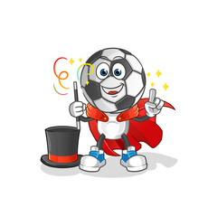 football head cartoon magician illustration. character vector
