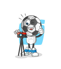football head cartoon photographer character. cartoon vector