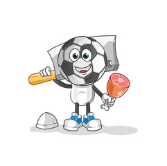 football head cartoon Butcher illustration. character vector