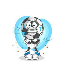 football head cartoon cold illustration. character vector