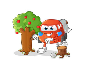 car Carpenter illustration. character vector