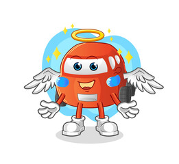 car angel with wings vector. cartoon character