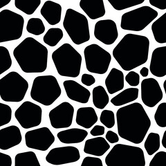 Black stones pattern. Decorative. Texture.