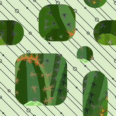 Cactusus pattern. Creative modern pattern
