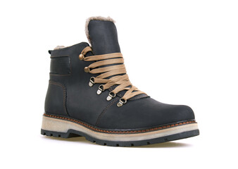 Mens Leather Shoes on White