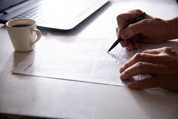 close up of people working in office