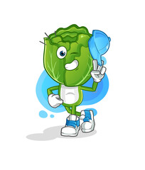 cabbage head cartoon young boy character cartoon