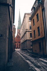 Moody street in riga latvia