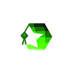 Obraz premium Indonesian typical diamond ketupat logo design gamar illustrator