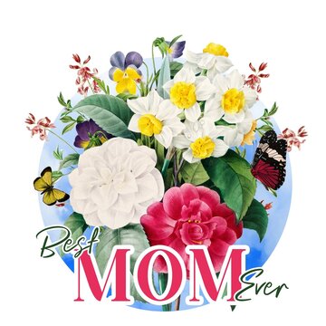 Best Mom Ever sublimation design, Mother’s Day